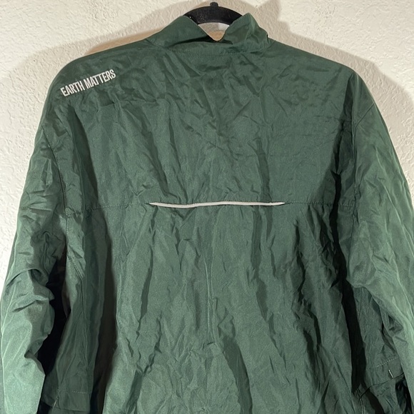 CORE 365 BY NORTH END WINDBREAKER SIZE LARGE FRONT ZIP POCKETS FOREST GREEN NEW - Picture 7 of 14